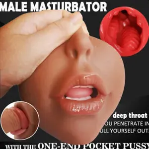 pornhint Pornhint Realistic-Deep-Throat-Male-Masturbator-Mouth-Oral-Vagina-Blowjob-Stroker-Sex-Toy