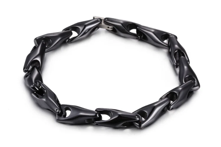 Women's Or Men's 205mm Tungsten Carbide Ceramics Bracelet Hologram Energy Bracelets Fashion Link Chain Bangles Gifts For Mens And Womens