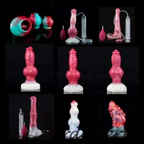 pornhint Pornhint Large Knot Ejaculation Dildo With Suction Cup Squirting Penis Sex Toys