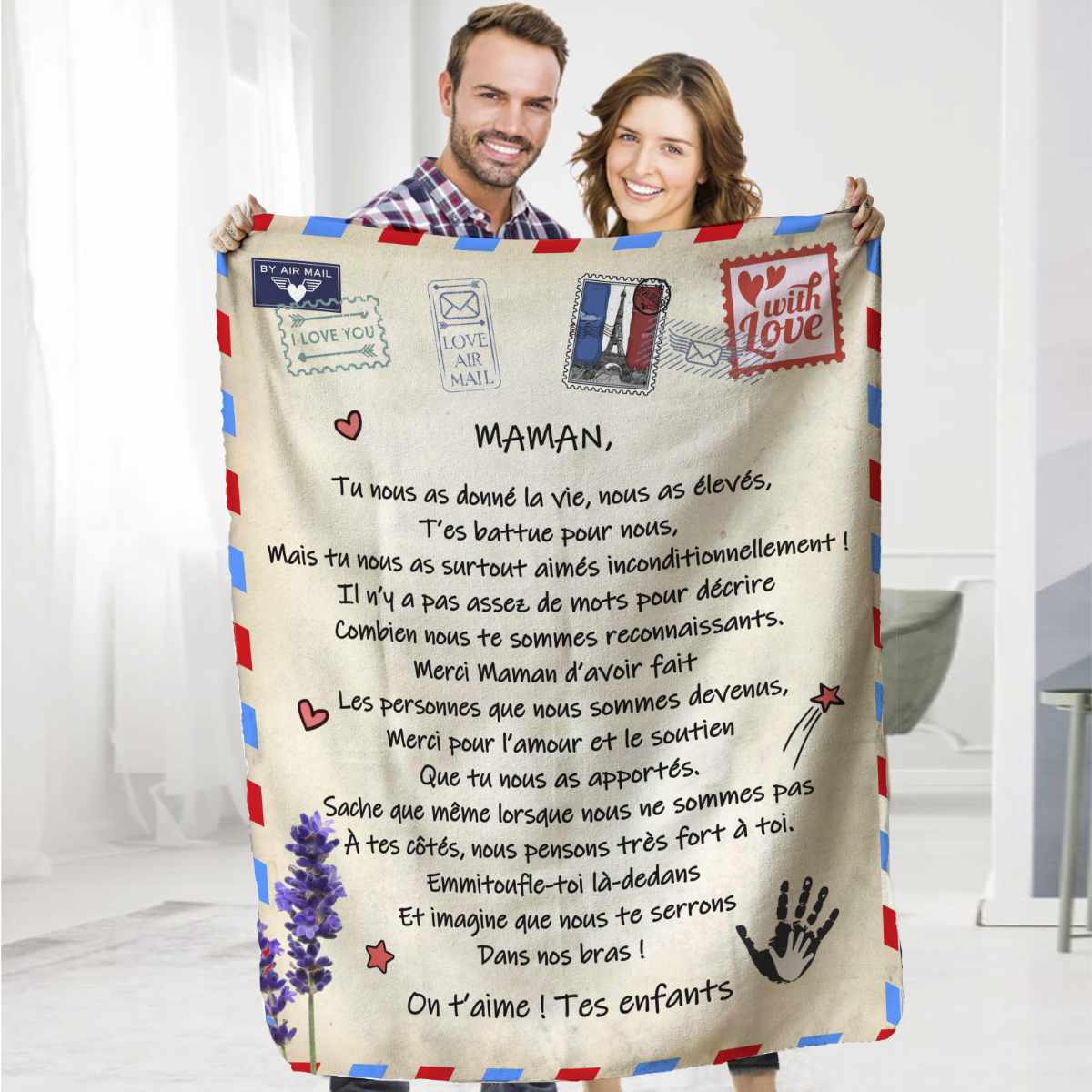 Couverture Douce Pour Maman - Cadeau D'anniversaire Chaud Et Personnalisé