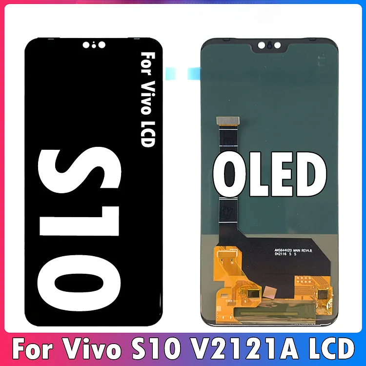 OLED 6.44" For VIVO S10 LCD V2121A Display Touch Screen Digitizer Assembly For Vivo S10 Display Replacement Repair Parts