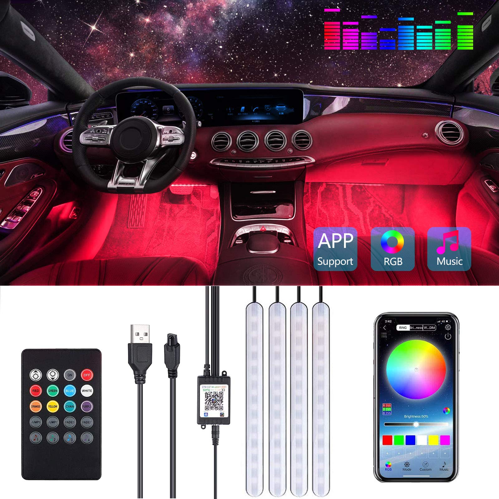 LED Car Foot Light Ambient Lamp with USB Music Automotive Interior Decor, 501 Original
LED Car Foot Light Ambient Lamp with USB Music Automotive Interior Decor, 501 Original