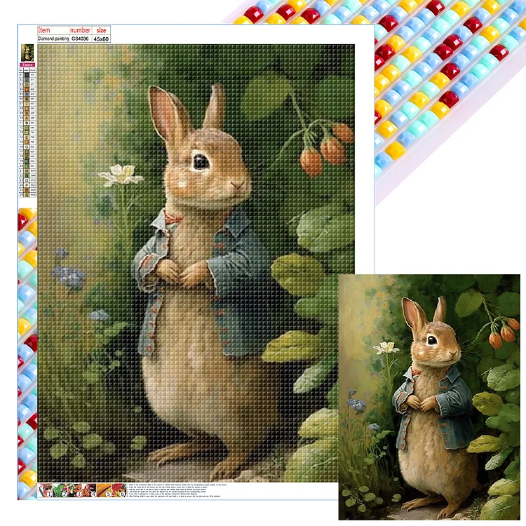 Rabbit - Full Square - Diamond Painting(45*60cm)