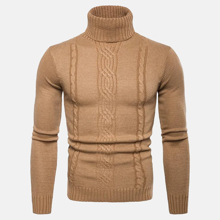 Men's Casual High Collar Knitted Sweaters