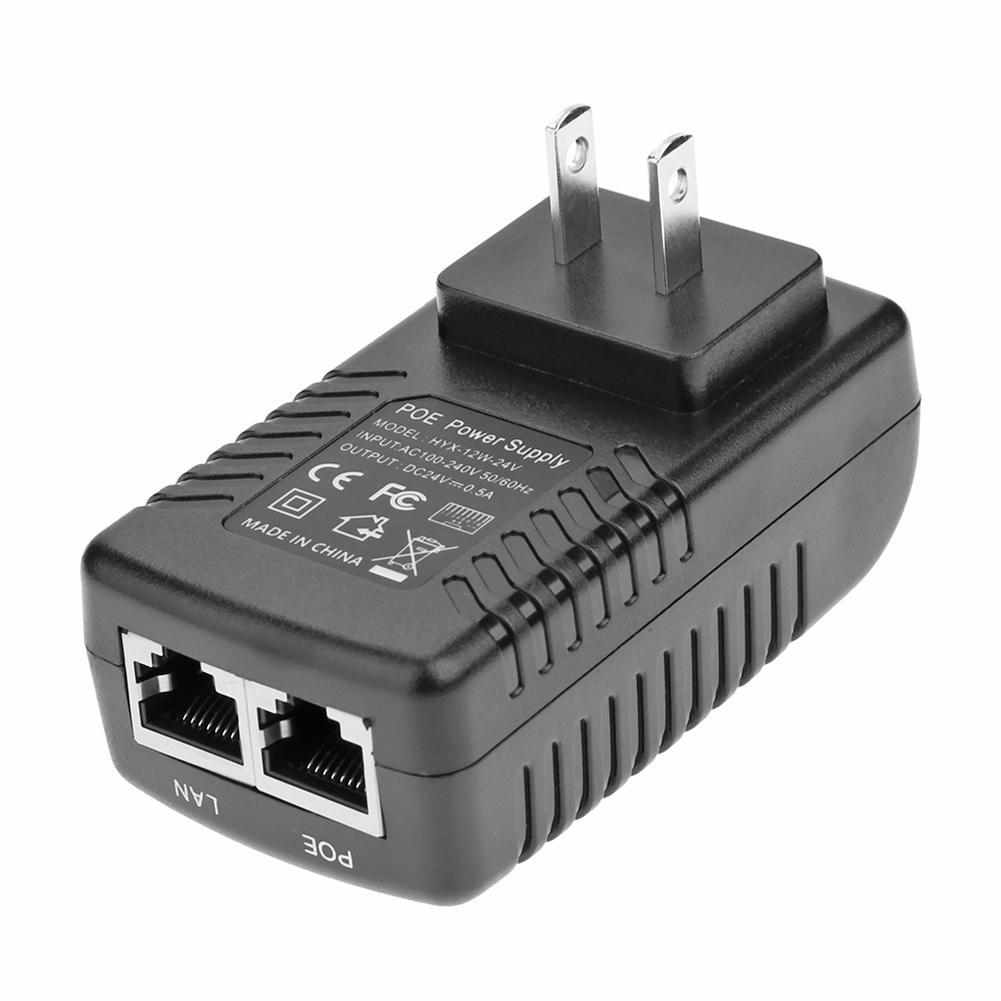 24V 0.5A 12W Wall Plug POE Injector Ethernet Adapter IP Camera Switch (US), 501 Original
24V 0.5A 12W Wall Plug POE Injector Ethernet Adapter IP Camera Switch (US), 501 Original