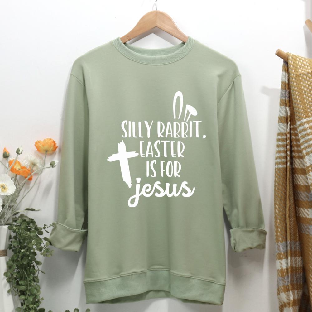Silly Rabbit Easter is for Jesus Women Casual Sweatshirt-0025339-Guru-buzz