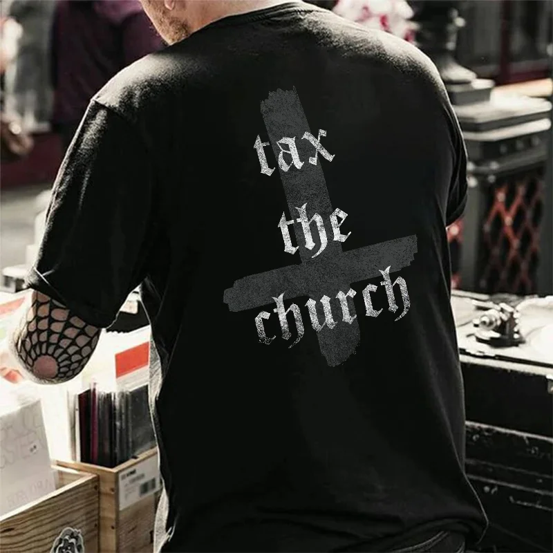 Tax The Church Printed Men's T-shirt -  