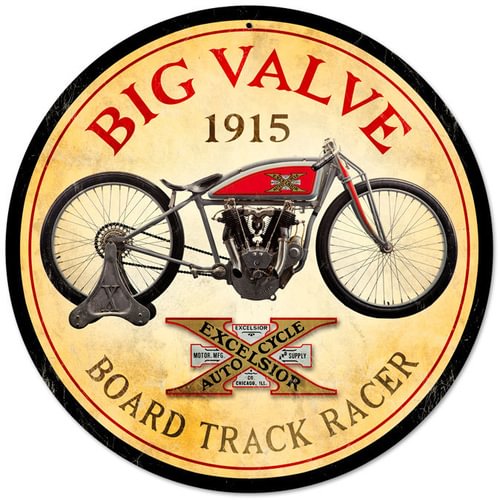 Motorbike- Round Shape Tin Signs/Wooden Signs - 30*30CM