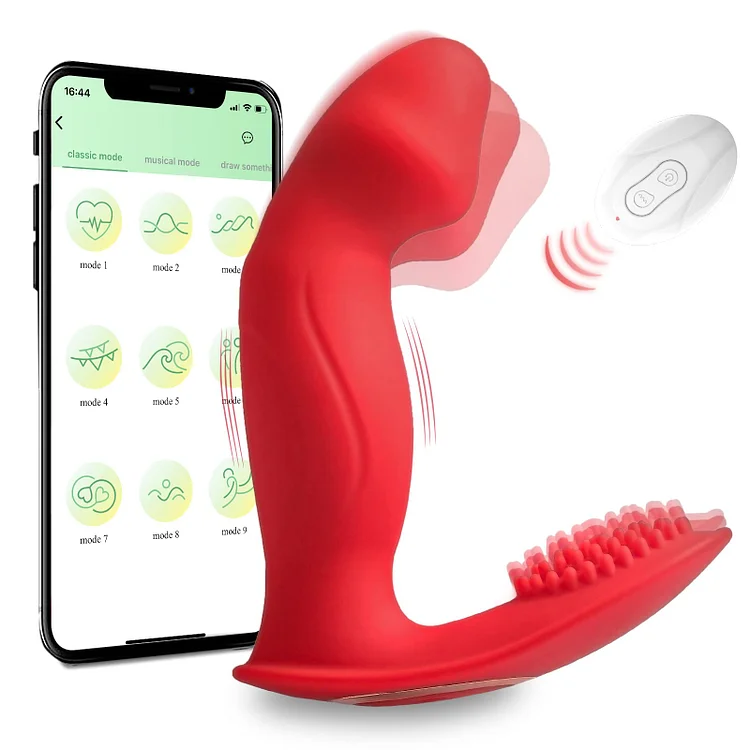 Pearlsvibe App & Remote Control Wiggling Wearable Panty Vibrator