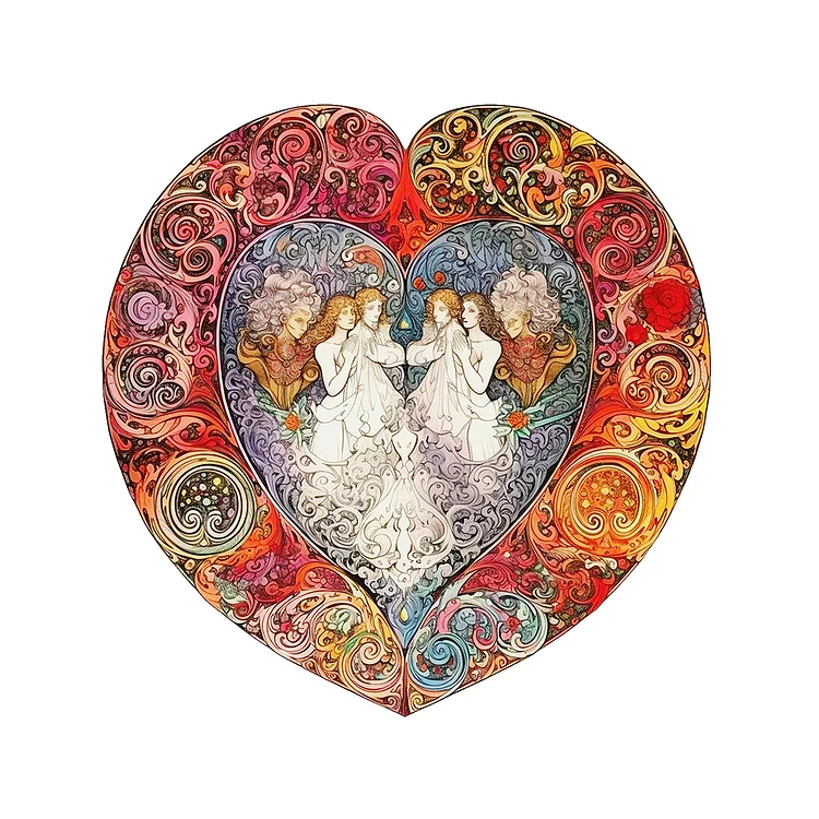 Heart Wooden Jigsaw Puzzle
