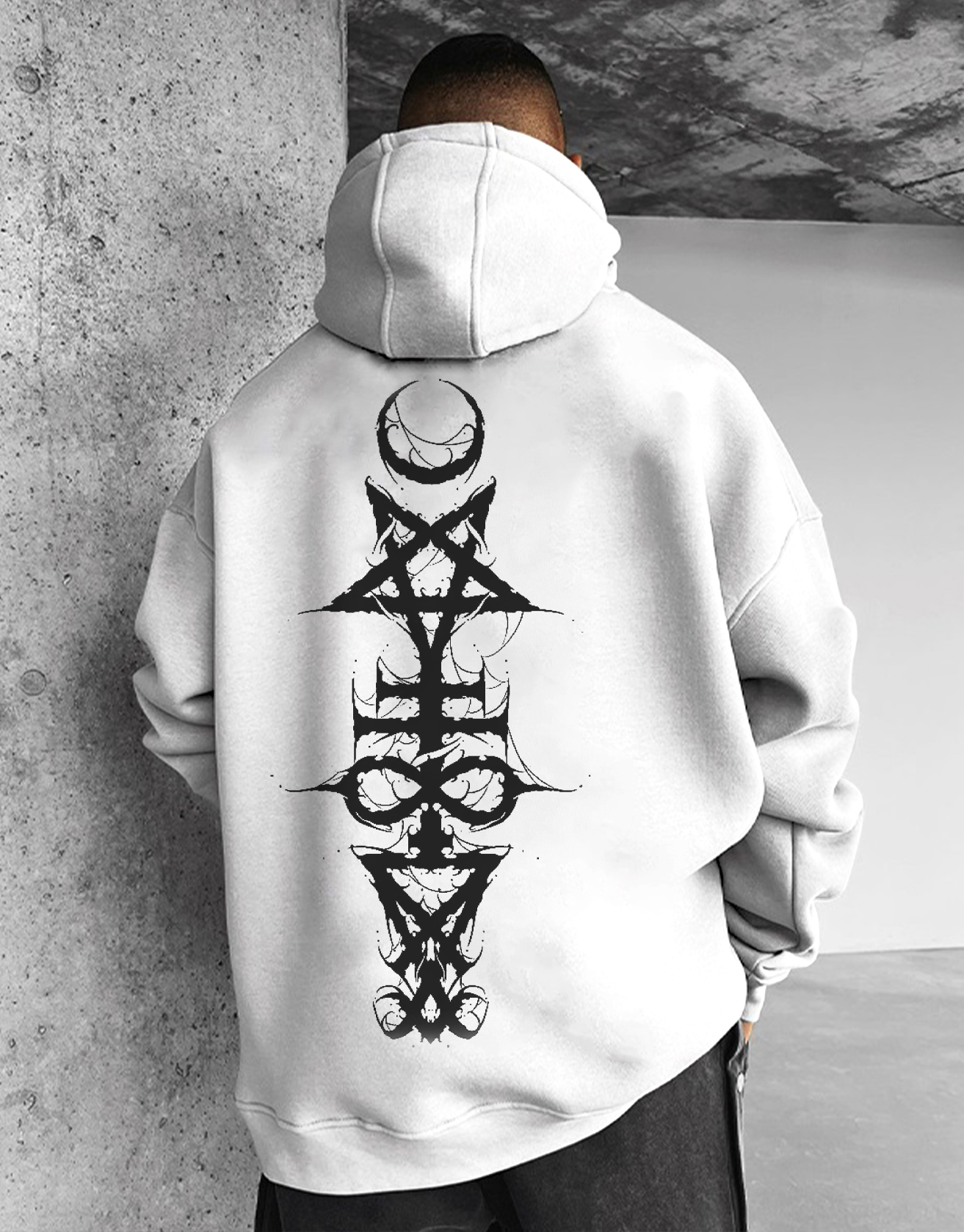 Satan Totem Print Pullover Sweatshirt / TECHWEAR CLUB / Techwear