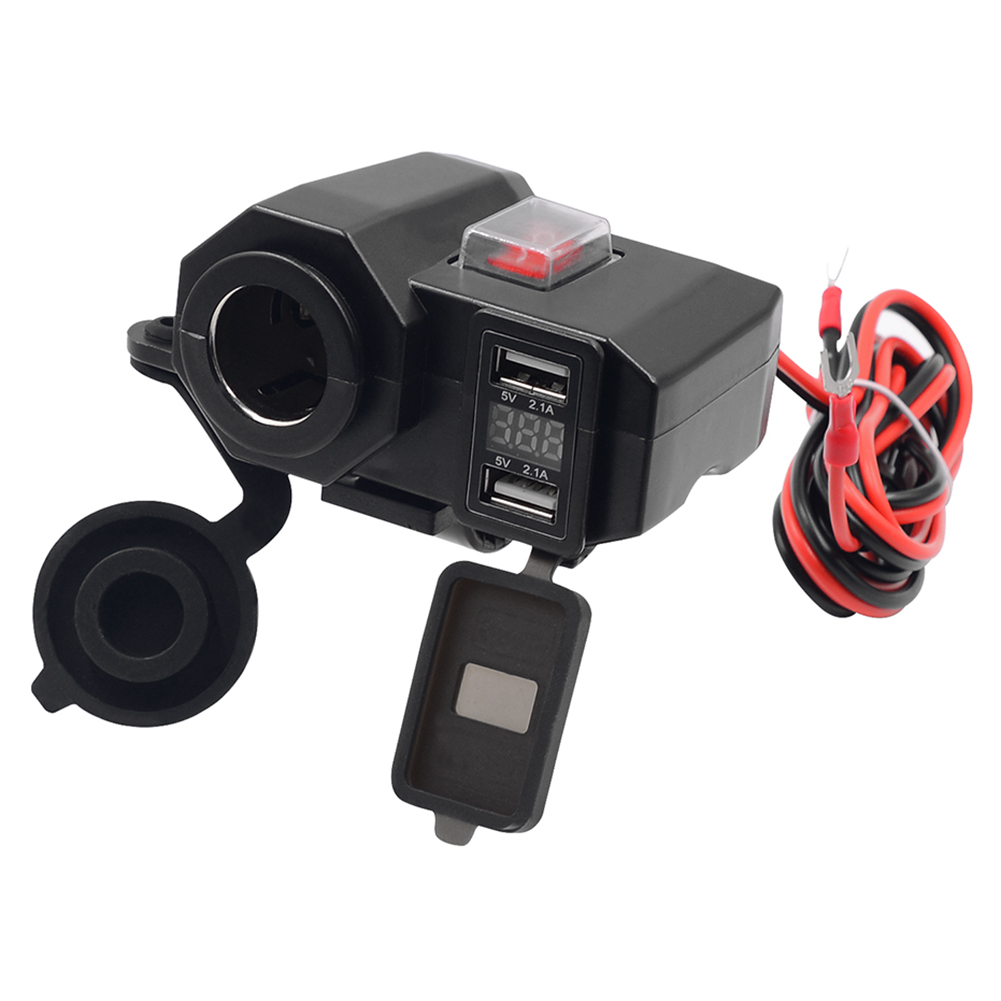 CS-614A1 Motorcycle USB Charger Cigarette Lighter Socket w/Switch Voltmeter, 501 Original
CS-614A1 Motorcycle USB Charger Cigarette Lighter Socket w/Switch Voltmeter, 501 Original