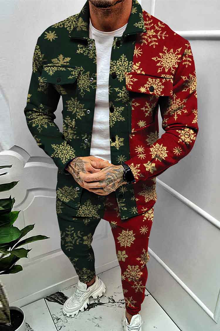 HiBoyz Fashionable Red And Green Contrast Color Christmas Jackets And ...