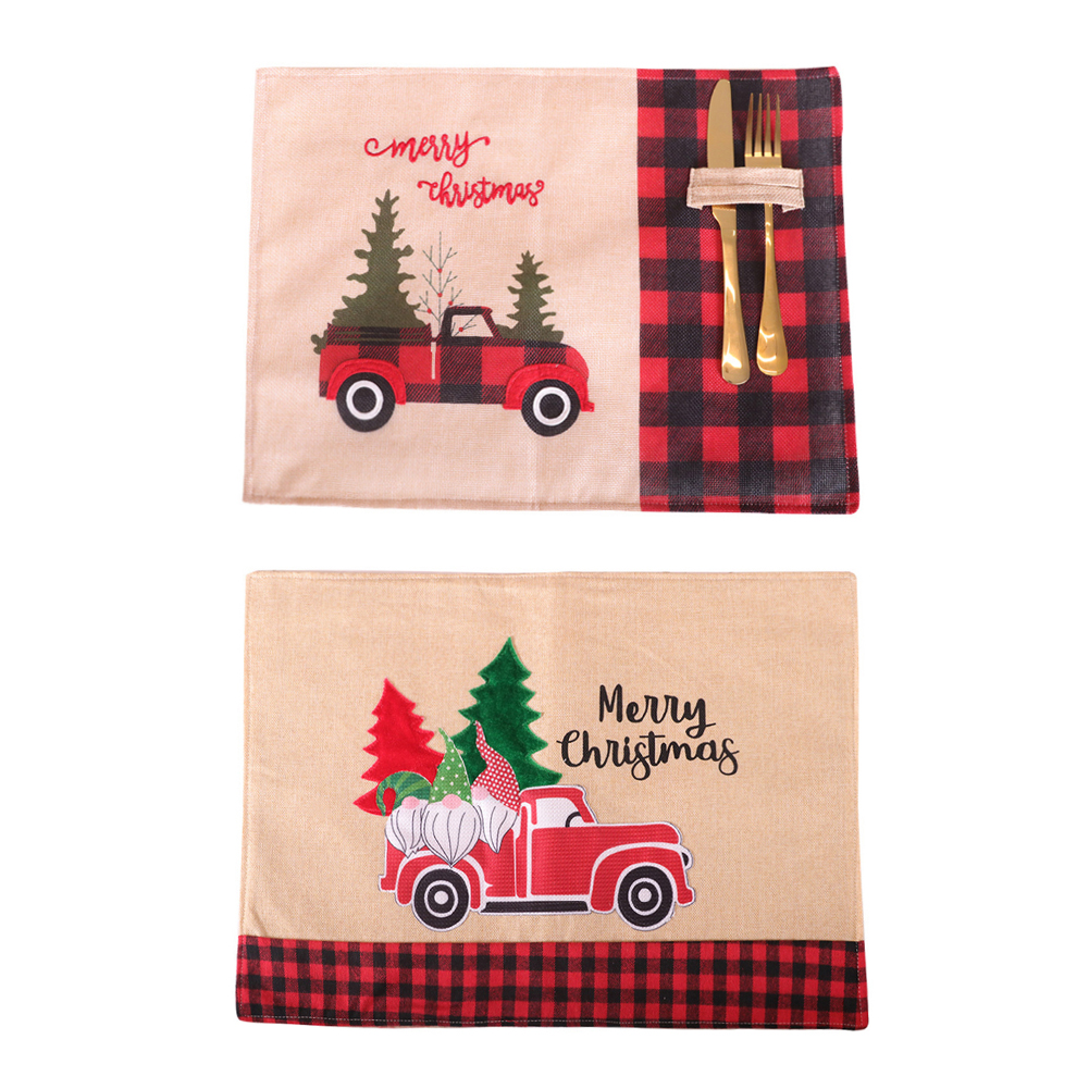 Cutlery Mat Santa Claus Knife Fork Set Heat Resistant Tableware Storage Bag, Car and santa claus, 501 Original
Cutlery Mat Santa Claus Knife Fork Set Heat Resistant Tableware Storage Bag, Car and santa claus, 501 Original