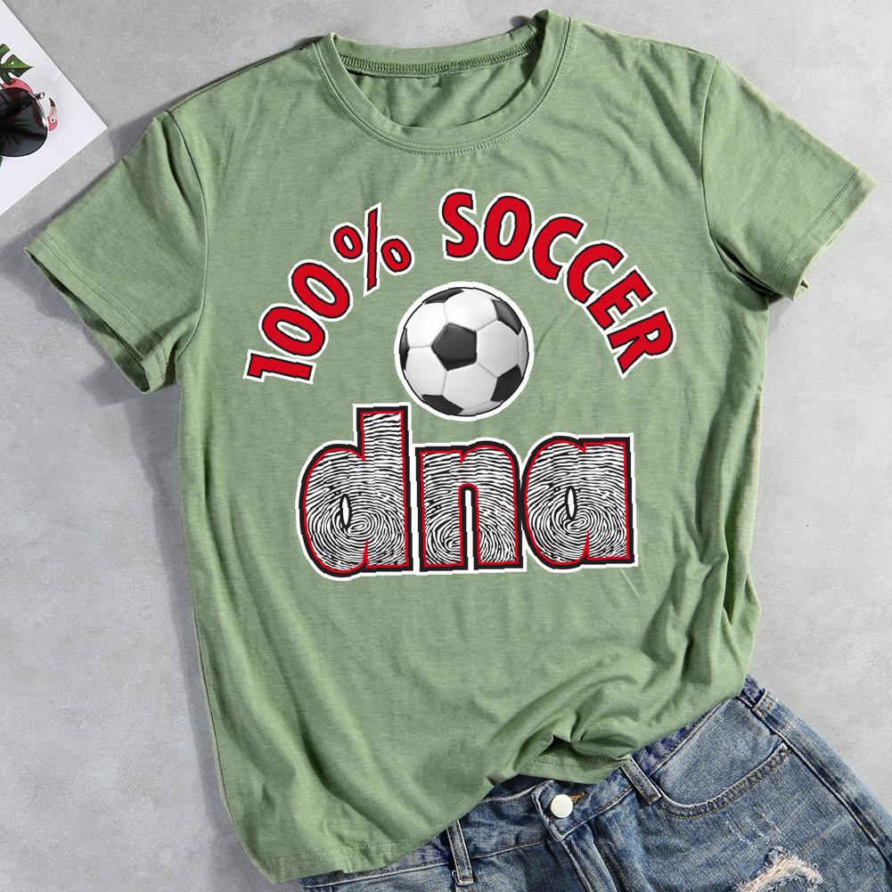 100% Soccer DNA Round Neck T-shirt-0019415-Guru-buzz