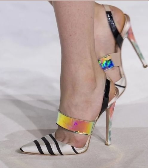 Zebra Rhinestone Stiletto Pumps Vdcoo