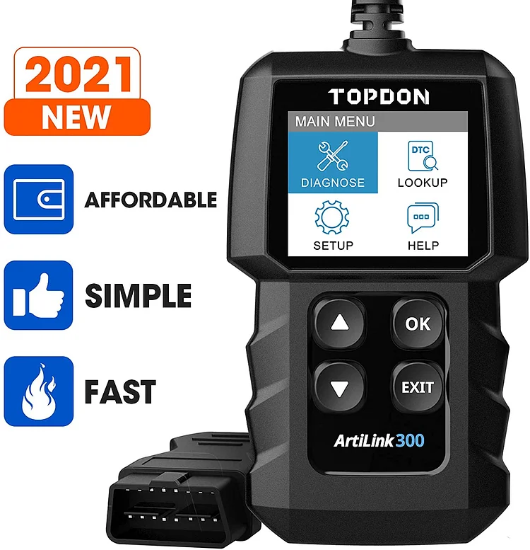 Topdon ArtiLink300 with full OBD2 Functions OBD2 Scanner