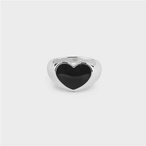 blackpink rose open heart ring
