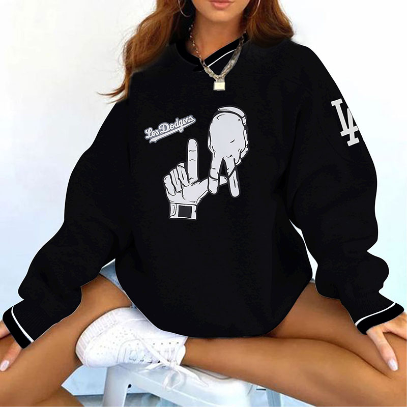 Vintage Women's Support Los Angeles Dodgers Baseball Print Sweatshirt