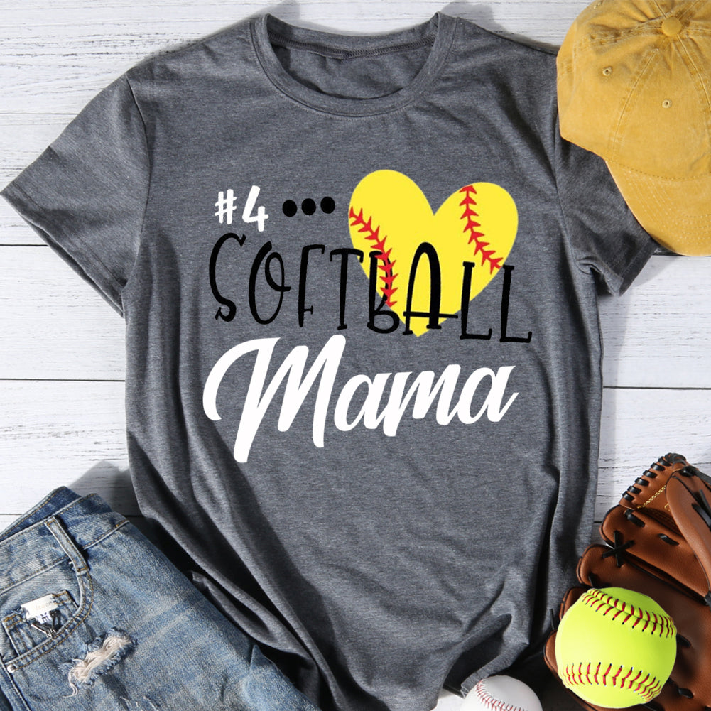 Custom number softball mama T-shirt Tee -01212-Guru-buzz