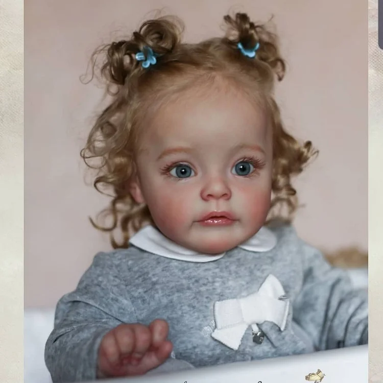17'' Realistic Reborn Baby Doll Girl with Curly Hair Named Lilian-Best Gift for Children