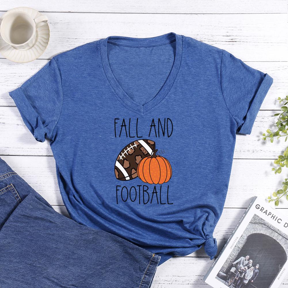 Fall football V-neck T Shirt-Guru-buzz