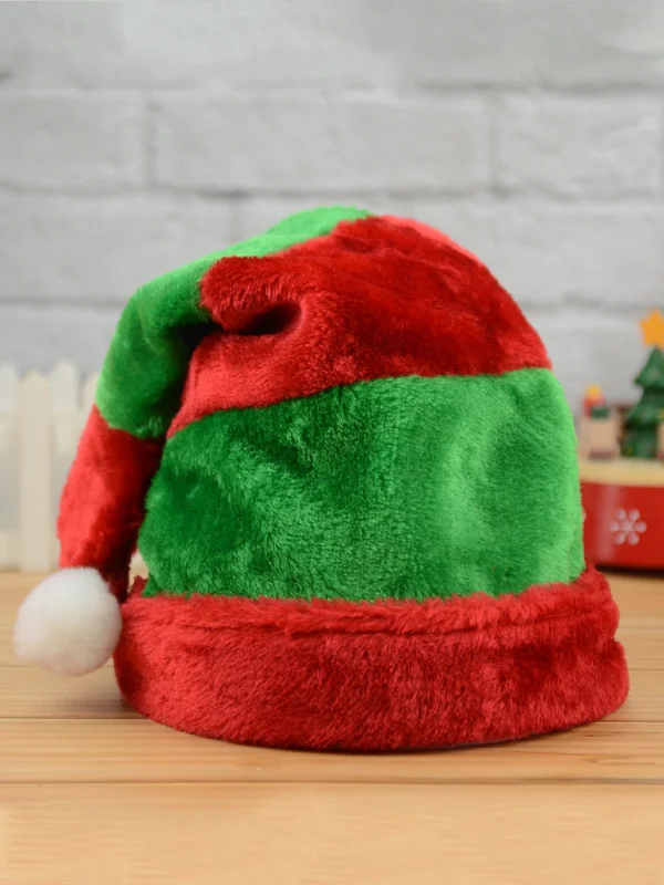 Women Striped Color Matching Christmas Hat