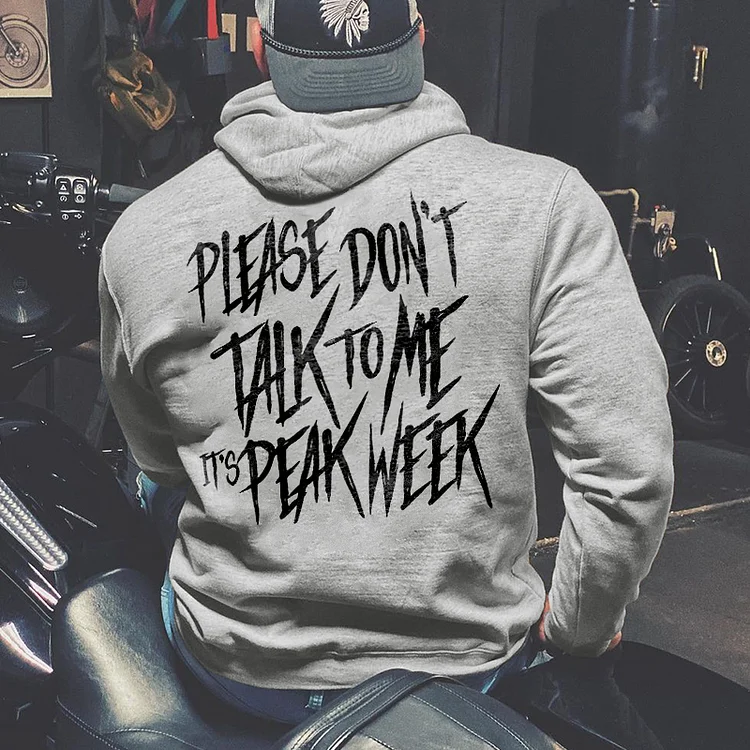 Please Don't Talk To Me Printed Men's Hoodie