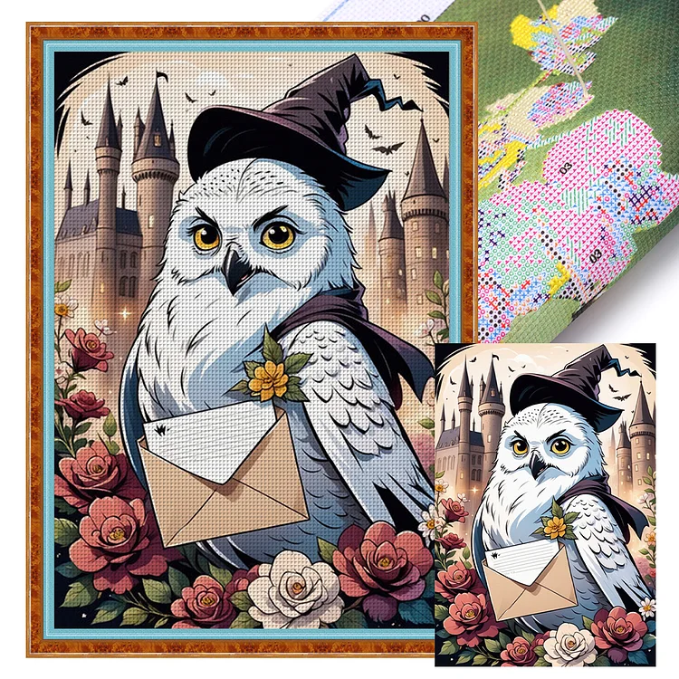 Harry Potter Owl (40*60cm) 11CT Stamped Cross Stitch gbfke