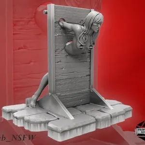 pornhint Pornhint BDSM pillory miniature | Dungeon of Pleasure Stocks Miniature | NSFW Figure | 75mm