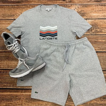 gray casual sports shorts suit