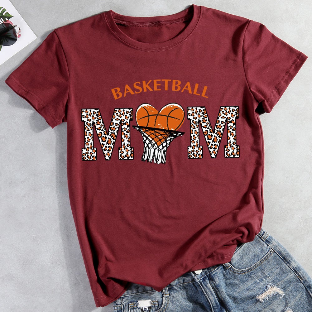 Leopard Basketball Mom  T-Shirt Tee -010921-Guru-buzz