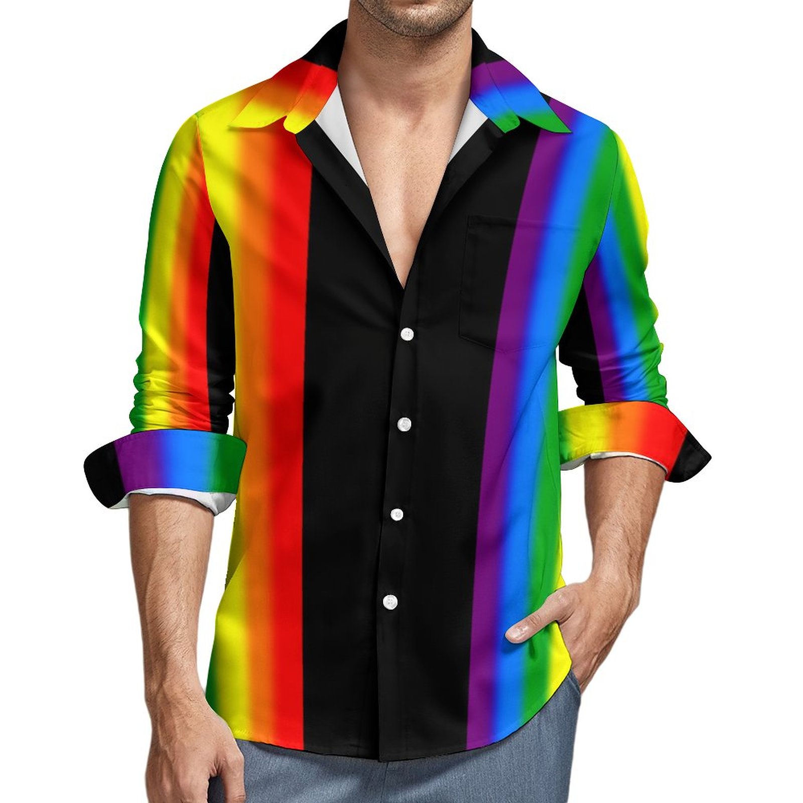 Gay pride button down on sale shirt