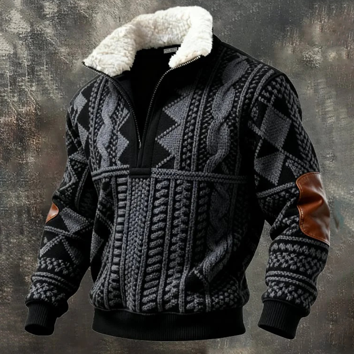 Vacation Print Half-Zip Sweatshirt