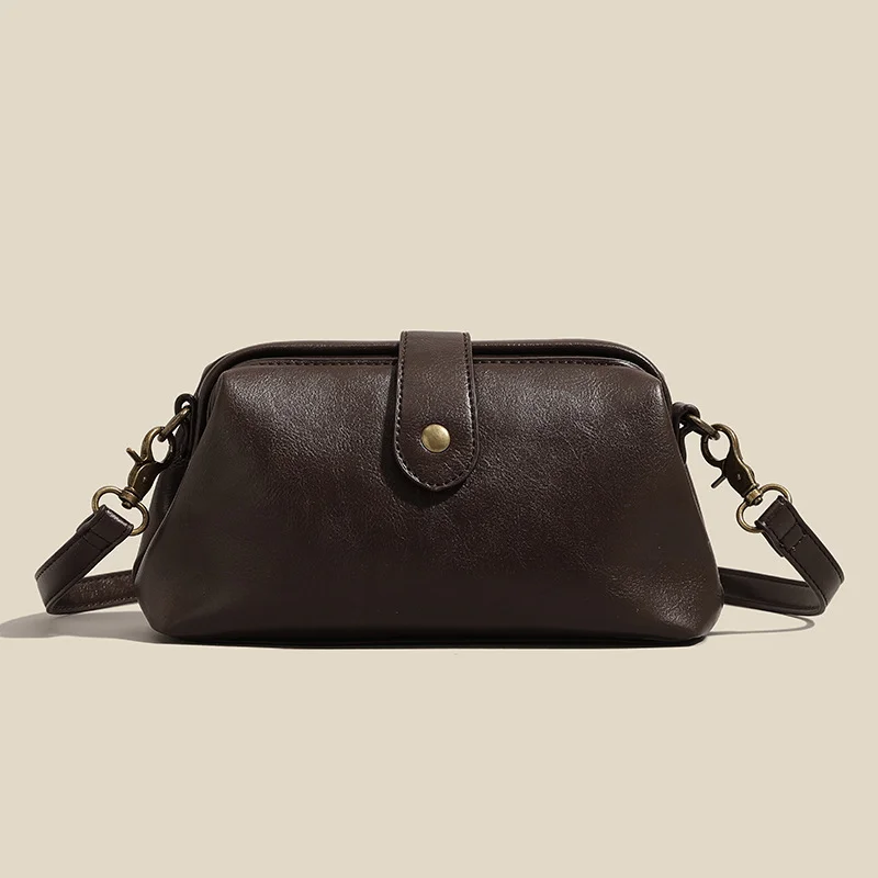 Merumote's Soft leather bag women's crossbody bag trendy high-end gold shell bags-MERUMOTE