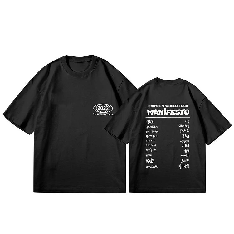 ENHYPEN 2022 World Tour Manifesto Print T-shirt