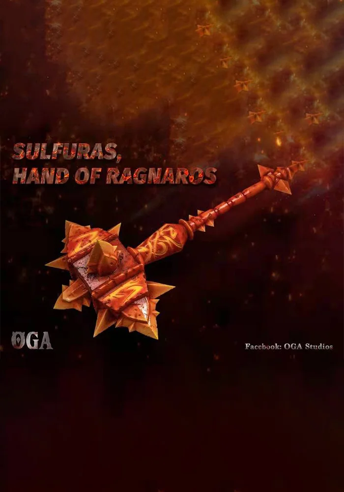 Sulfuras Hand of Ragnaros with LED - World of Warcraft Resin Statue - OGA Studios [Pre-Order]-shopify