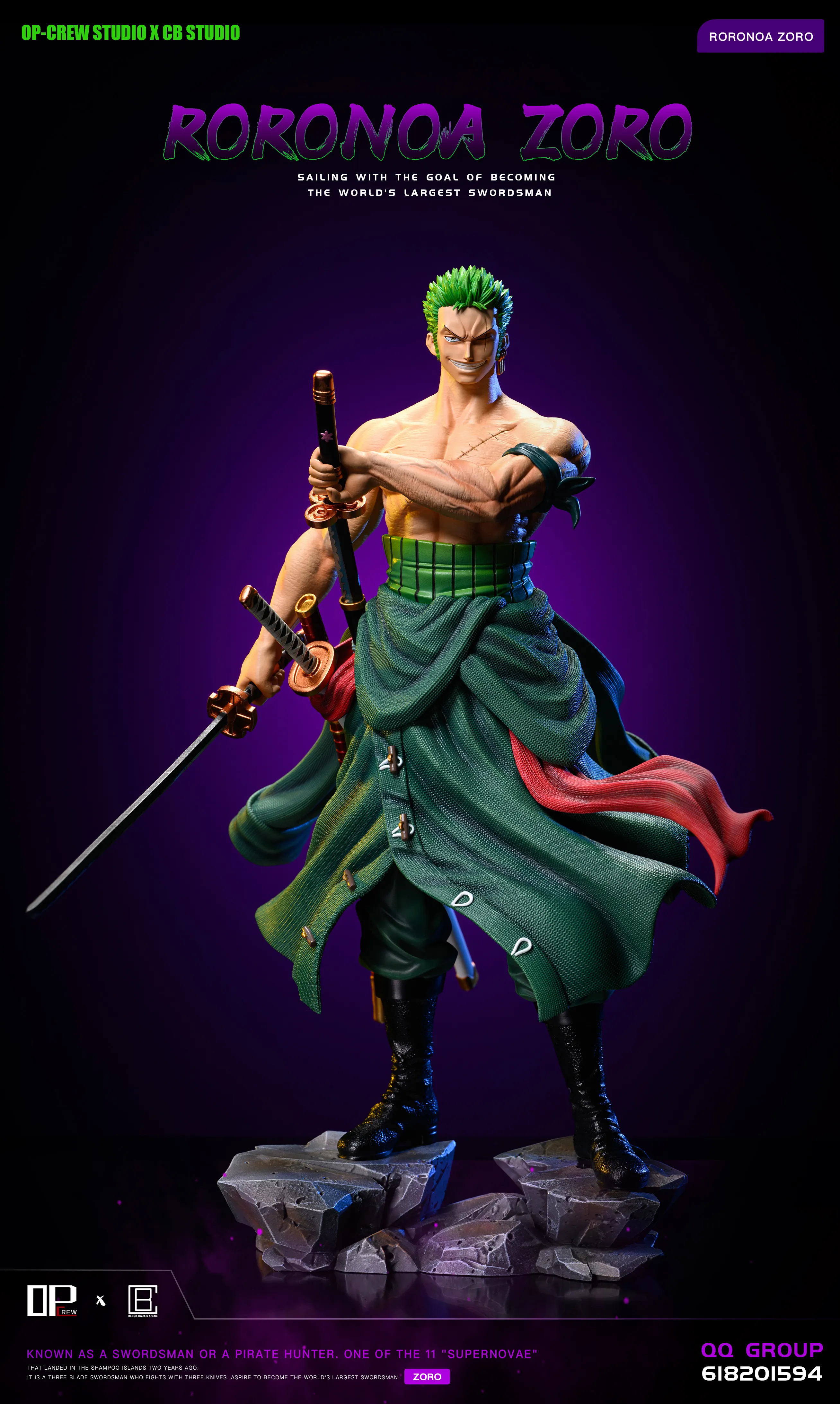 PRE-ORDER OP-Crew Studio & Cousin Brother Studio - One Piece Zoro