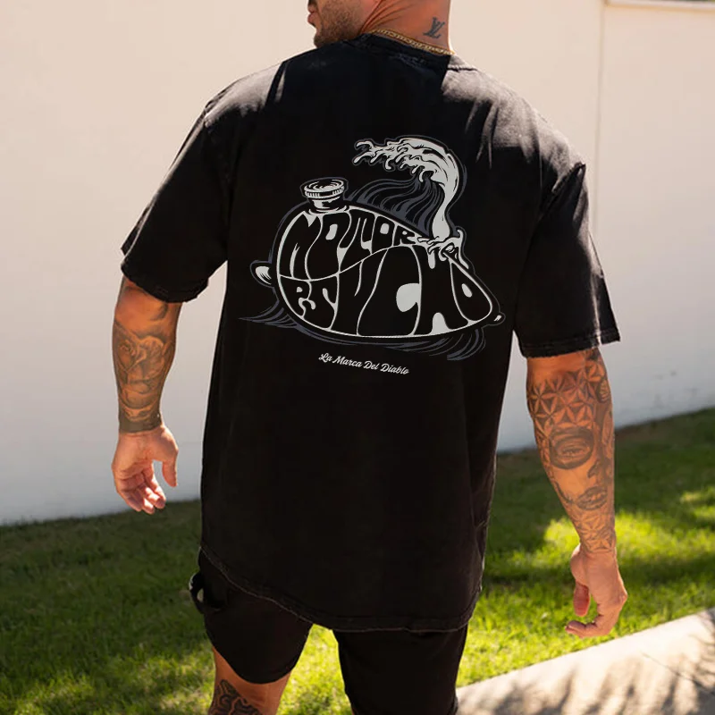 Motor Psycho Printed Men's T-shirt - Devcarry