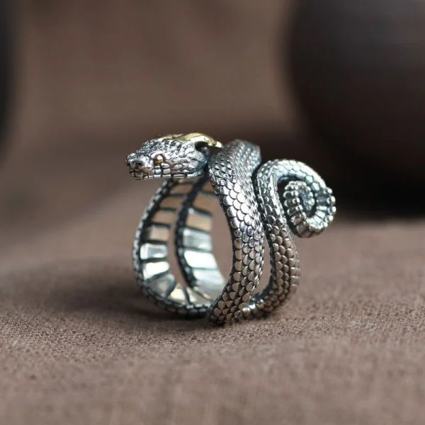 Sterling Silver Zodiac Snake Ring