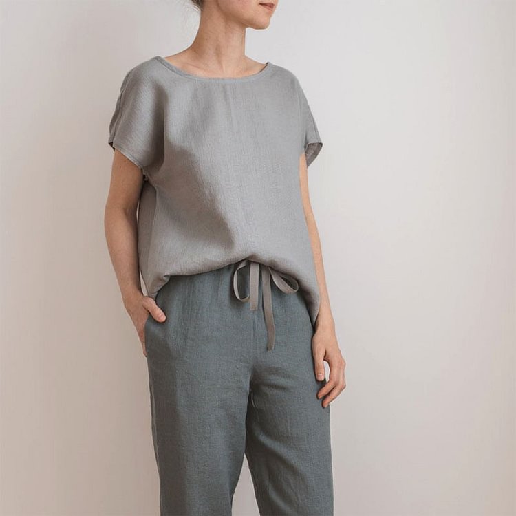 Linen Blouse For Women-ChouChouHome