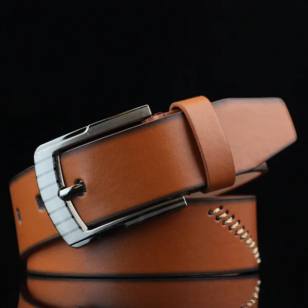 Men's Vintage Plain Buckle Casual PU Leather Belt