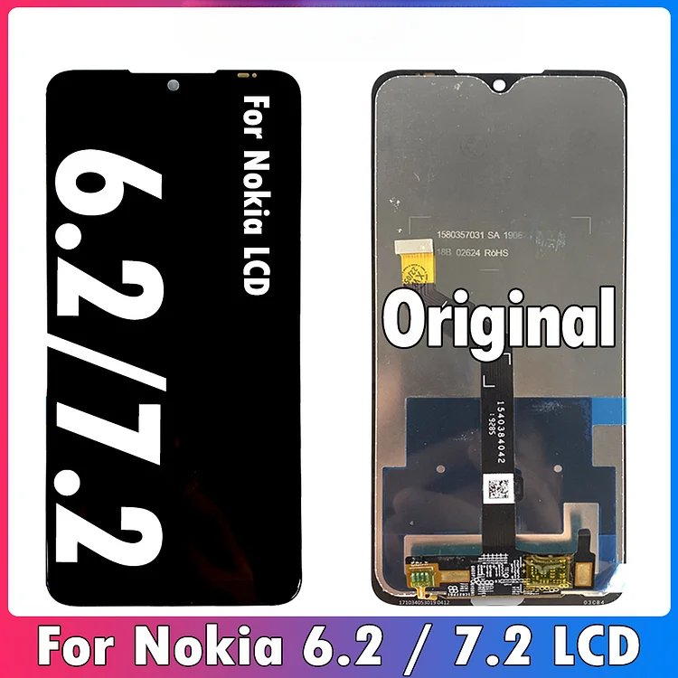 6.3'' Original For Nokia 7.2 LCD TA-1196 Display Digitizer Assembly Replacement For Nokia 6.2 LCD TA-1198 Display Repair Parts