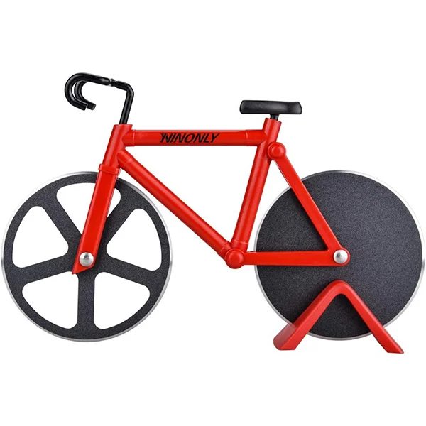 Bicycle Pizza Cutter Red