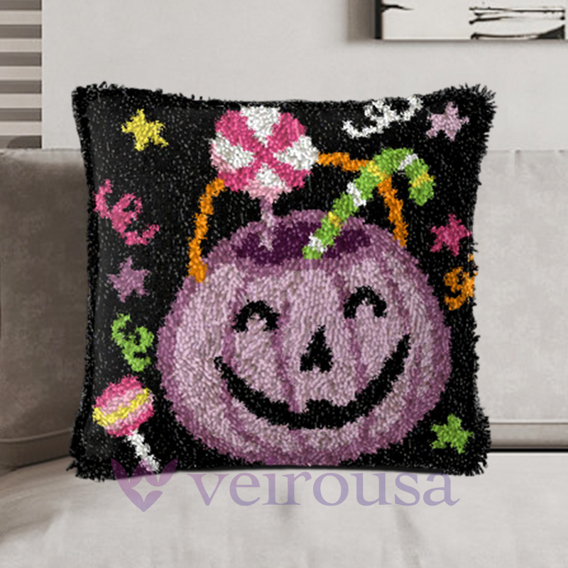 Halloween Treat Bag Pillowcase Latch Hook Kits for Beginner