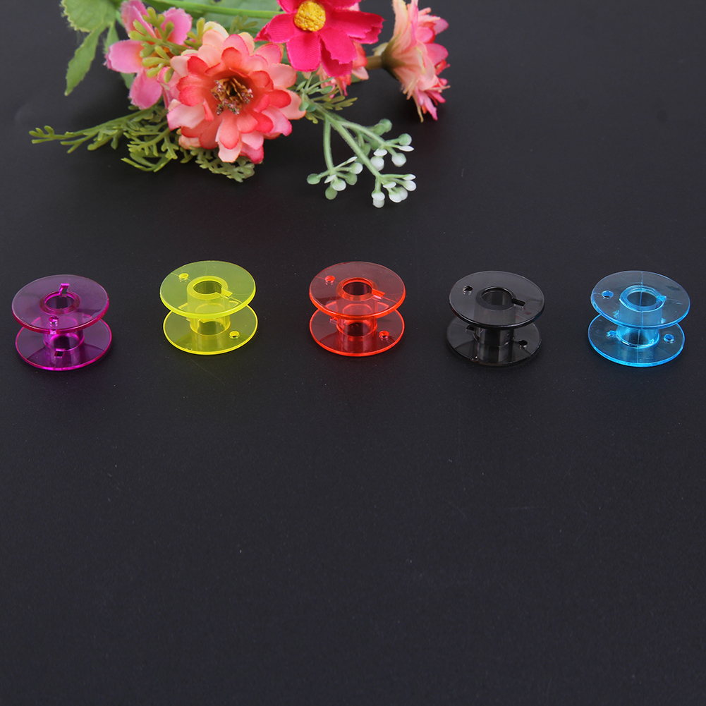 1pc Plastic 25 Single Bobbin Sewing Machine Spools w/ Thread