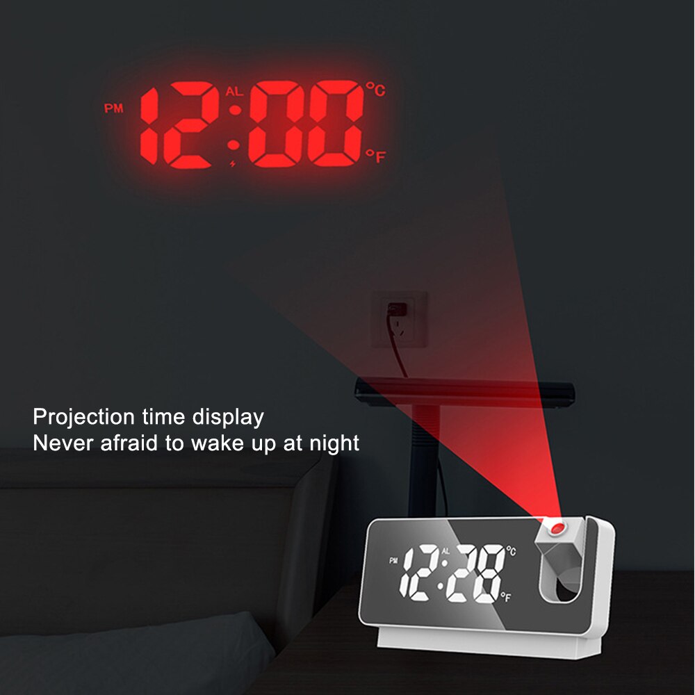 Mirror projection alarm clock