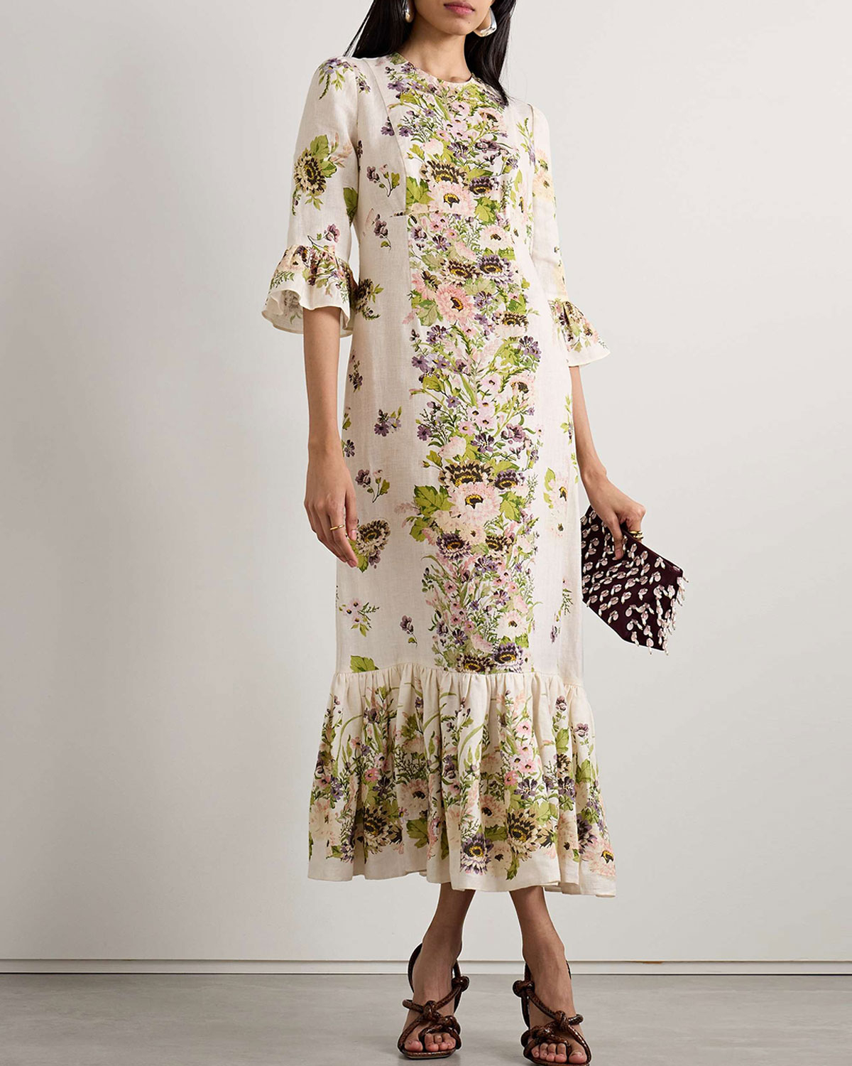 Hilary Linen Midi Dress