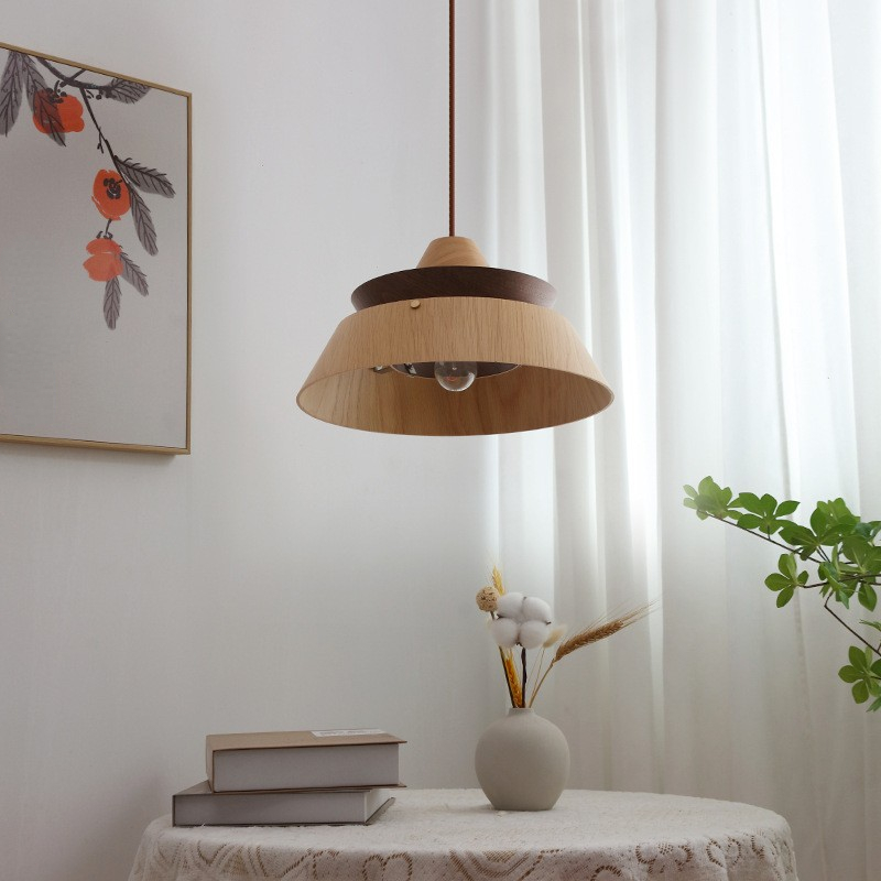 Designer Rustic Wood Pendant Light Lampshade For Dining Room