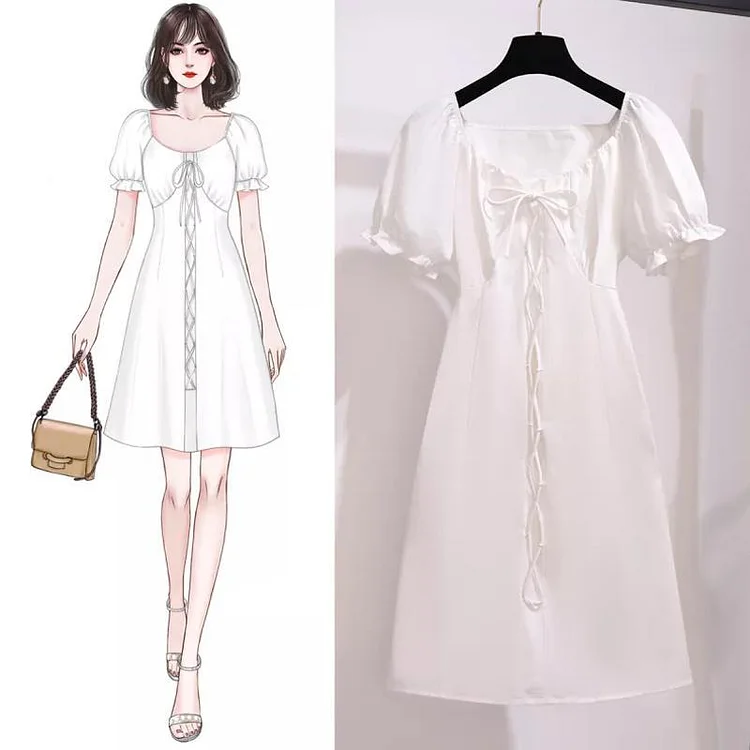 Elegant Solid Color Mini Dress P11406
